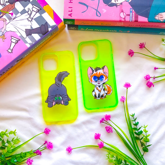 A device grip featuring cute designs of pets inspired by literary classics, such as a loyal dog and a cozy cat.